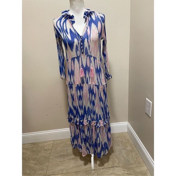 Anthropologie The Marais Printed Chiffon Maxi Dress Size M - Picture 5 of 10